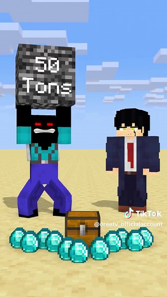 Assist Herobrine in Doing Sit-Ups for Diamonds in Minecraft Animation