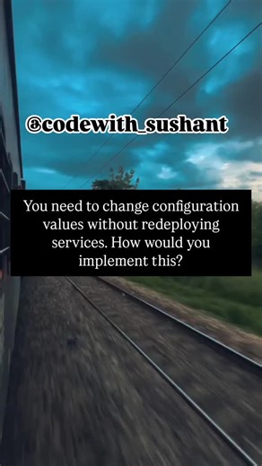 Sushant Kumbhar on Instagram: "Read Caption..... . . . . 1️⃣ Externalize Configuration Store configs outside the application JAR. Examples: application.yml, environment variables, or centralized config stores. This allows changes without rebuilding or redeploying the service. 2️⃣ Centralized Configuration Server Use Spring Cloud Config to manage configs centrally. All microservices fetch configurations from the Config Server at runtime. 3️⃣ Dynamic Refresh with @RefreshScope Annotate beans with 