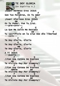 133K views · 1.8K reactions | Te Doy Gloria (En Espíritu y en Verdad) - Acordes Básicos para piano y guitarra #acordes #piano #adoracioncristiana | JOSUÉ VZ MUSIC | Facebook