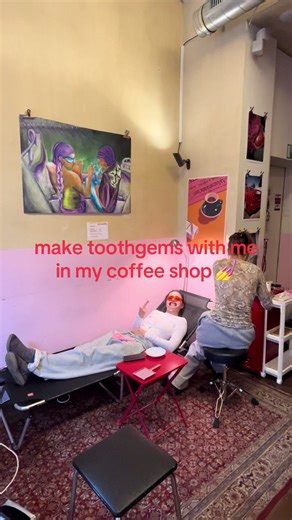 Coffee and Glam: Creating Tooth Gems at the Cafe