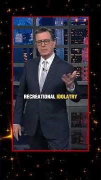 Colbert Couldn’t Stop Roasting Trump’s Gold Statue