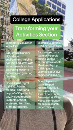 Common app tips for an excellent activities section. . . . . . #collegeadmissions #collegeapplications #collegeessay #commonapp #highschool