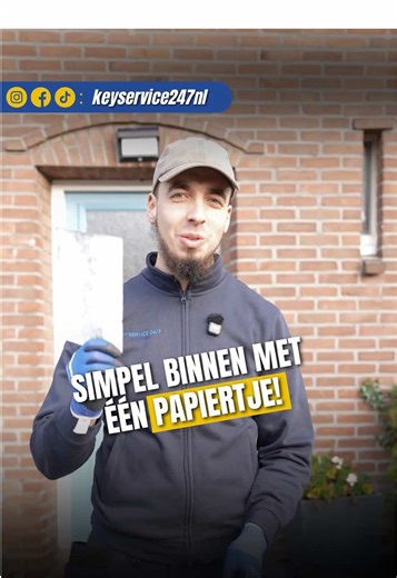 De politie wilt niet dat je dit stukje papier kent! 📃 Dit is hoe snel keyservice247 binnen kan komen met een simpel papiertje #slotenmakers #politie #deurslot #deurmat #inbraakbeveiliging