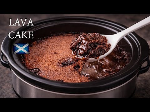 Slow Cooker Chocolate Lava Cake | Easy gooey chocolate cake | Crockpot recipe