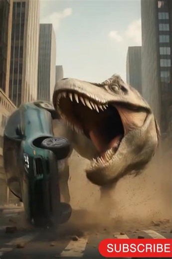 GIANT T-Rex ATTACKS the City! 🦖 Car vs Dinosaur in Epic Chase"