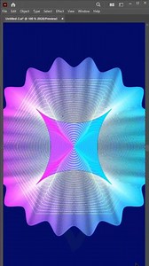 Magic Electric Wave Art in Illustrator! 🌌✨ #Shorts #VectorArt #foryou #youtubeshorts