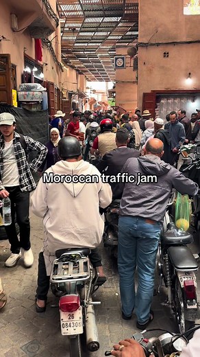 Moroccan traffic jam: chaotic city driving footage