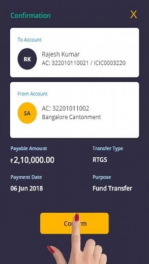 How to perform RTGS transaction in Canara Bank mobile banking app