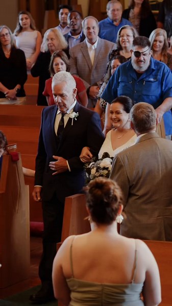 Blind Groom's Emotional Moment with Bride at Aisle