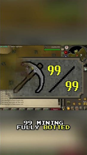 99 Mining Goal ACHIEVED! (Full Free-to-Play Bot) #shorts