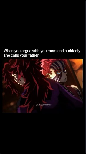 chigomeme on Instagram: "Demon Slayer: Kimetsu no Yaiba.The character in the image is Akaza, a major antagonist from the manga and anime series Demon Slayer: Kimetsu no Yaiba. He holds the position of Upper Moon Three within the Twelve Demon Moons. #explorepage✨ #instagood❤️ #funnnymeme #fyp #relatable"