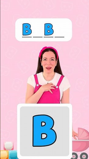 B letter sound in French - Learn to talk and read #learning #phonics #kids #toddlers #preschool