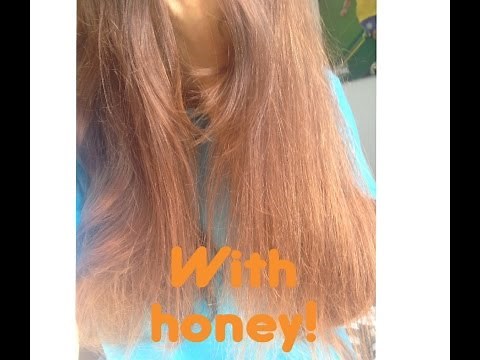how to lighten your hair with naturally with honey!!
