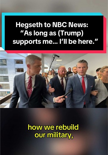 NBC News Senior Capitol Hill Correspondent Garrett Haake talked to Trump's pick for Secretary of Defense Pete Hegseth on his way out of his meeting with Sen Mike Rounds (R-SD). Haake asked if there is a circumstance in which Hegseth would drop out of the running and Trump's pick said,