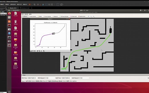 hybrid A*路径规划，加上了纯跟踪控制