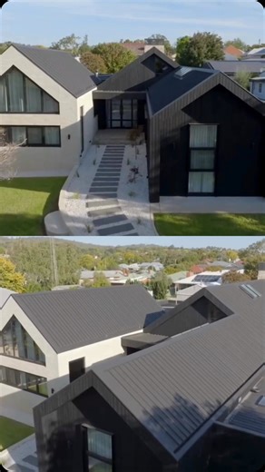 COLORBOND® steel on Instagram: "Architectural restraint at its finest—this residence uses COLORBOND® steel Monument® in a Matt finish to define bold volumes and create seamless transitions between shadow and form. Build by: @higginsonhomes @nathanhallllll @age_gaeta @_dougal_howard_ @mark_higgo Videography: @cutaboveproductions Building Designer: @sewelldesign Colour: COLORBOND® steel Monument® Matt Profile: LYSAGHT KLIP-LOK® Location: Wagga Wagga, New South Wales"