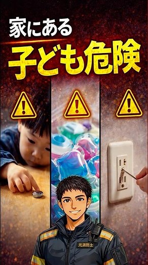 家にある危険な物（子ども編①）｜特に注意が必要です【元消防士解説】#元消防士#子どもの安全#防災#家庭内事故