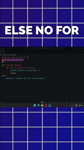 LEARN TO USE ELSE IN LOOPS #python #programming #pythonfor