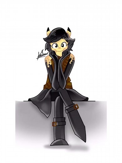 Dibujo de mi OC como personaje de videojuego | Fanart de Bendy and the Ink Machine