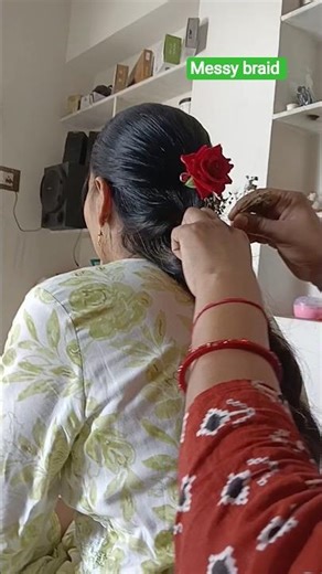 hairstyle messy braid latest #shorts #video