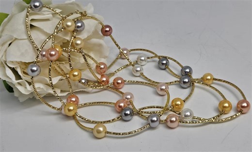 Swarovski Crystal Pearl Super Long Necklace: 18k Gold Plated Multi Wrap Jewelry - Etsy Australia
