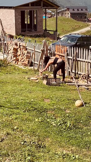 Chopping Wood: A Woman's Outdoor Activity