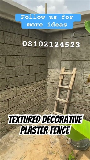 Textured Decorative Plaster Fence #home #decorativeconcrete #walldecor #concrete