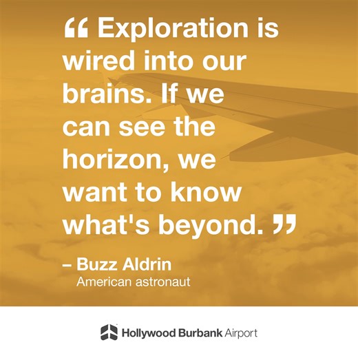 A quiet reminder that curiosity keeps us moving, on the ground and in the sky. #HollywoodBurbankAirport #FlyBUR #Explore | Hollywood Burbank Airport - BUR