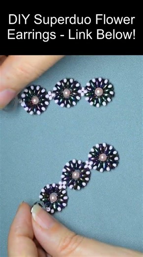 Superduo Flower Earrings 🌸 Easy Long Beaded Tutorial