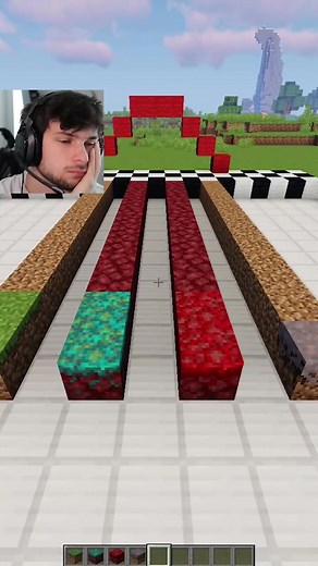 Which Block Will Spread Faster 😳 #austinfelt #gaming #minecraft