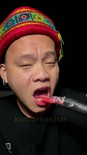 This Man Eats Fire Like Food 🔥 आगो खाने मान्छे 😱#fire eater #fire eating stunt