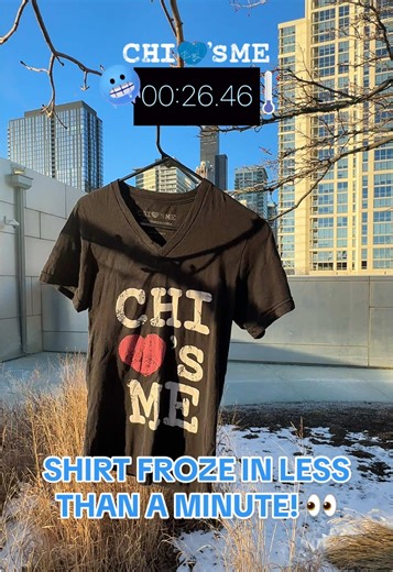 Chicago Weather: Shirt Freezes in Under a Minute