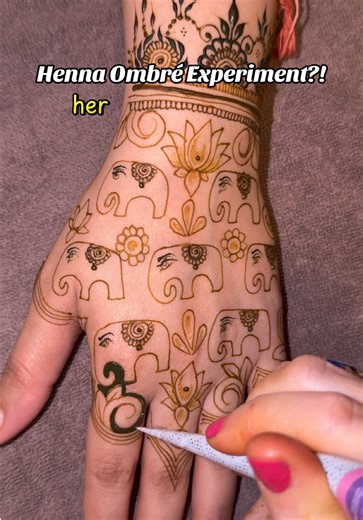 Cute Elephant Henna Design Experiment