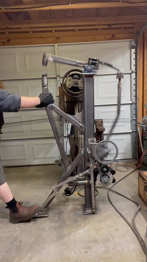 Christopher Powell | I finally got the pedal mechanism hooked up on the helve hammer kit I’ve been working on. #sosametalworks #metalshaping #powerhammer... | Instagram