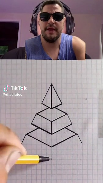 Arte de Pro: Desenhando Triângulos 3D Flutuantes
