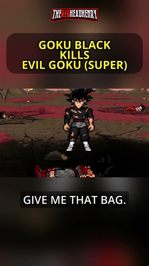 Goku Black KILLS Evil Goku 💀🔥 #dragonball #anime #animation