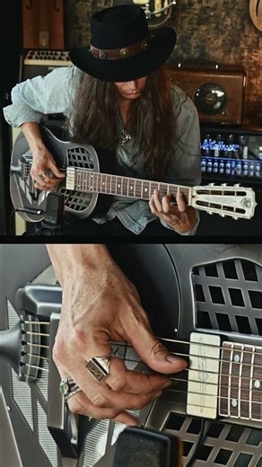 Old-School Dark Country // “16 Tons” on Steel-Bodied Baritone Tri-Cone Resonator