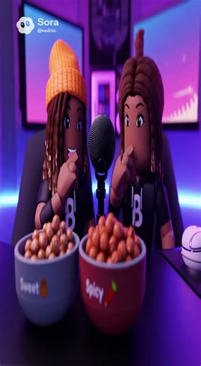 Bloxy B & Me Try Sweet vs Spicy Popcorn 🍿🔥😋 | Roblox ASMR Snack Battle