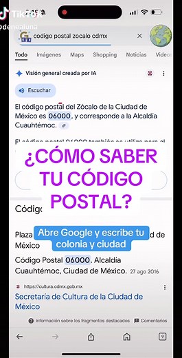 Cómo saber tu código postal en México fácilmente