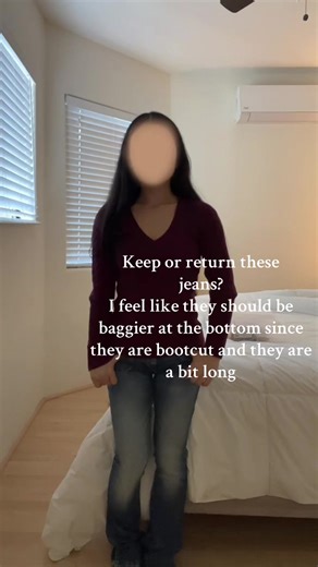 Keep or return? I just got these bootcut jeans from H&M and I don’t really know how they are supposed to fit since these are my first pair #bootcut #bootcutjeans #jeans #flarejeans #ootd