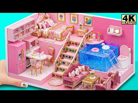 Build Insane Rainbow Pop It House with Mini Pool You Can’t Stop Watching 🌈😱 | DIY Miniature House