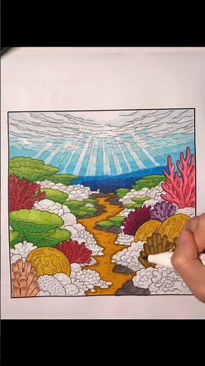 Having fun coloring the Great Barrier Reef