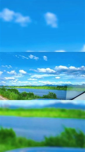 #治愈系的蓝天白云绿草地 #大自然的美丽风景蓝天白云 #蓝天白云风景图#治愈系风景蓝天、白云、湖泊 #沿途风景随拍蓝天白云