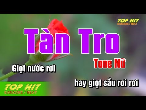 Tàn Tro Karaoke Tone Nữ Nhạc Sống | TOP HIT KARAOKE