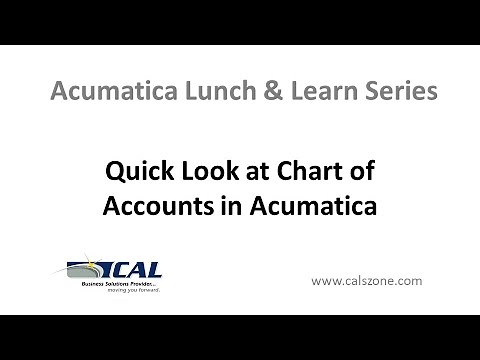 Quick Look at Chart of Accounts in Acumatica