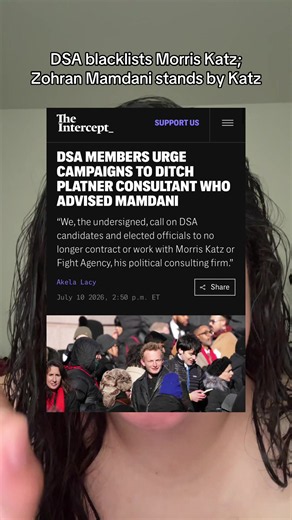 DSA blacklists Morris Katz; Zohran Mamdani stands by Katz #politics #democrat #progressive #leftist