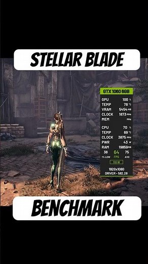 Stellar Blade Benchmark Low to Ultra Settings #gtx10606gb #benchmark #stellarblade #gaming