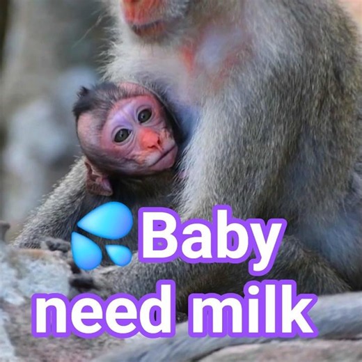 A baby monkey is being weaned from its mother