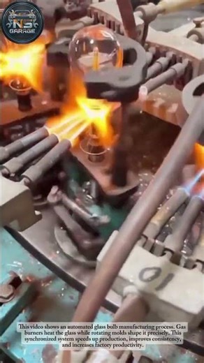 Automated Glass Bulb Manufacturing Process | High-Speed Factory Production#mechanic #shorts