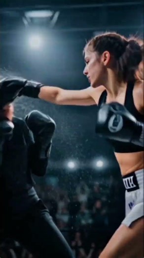 Boxing fight between two girls